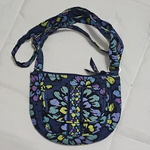 Vera Bradley INDIGO POP Blue Floral Crossbody Bag